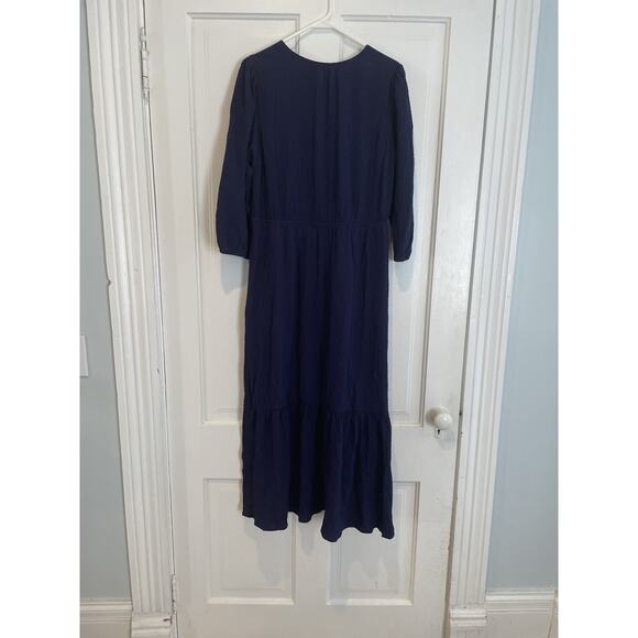 Anne Klein Women's V Neck Empire Seam Maxi Dress With Flounce Size 14 NWT - Picture 7 of 7
